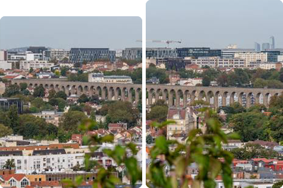 Image en deux parties de la ville de Arcueil